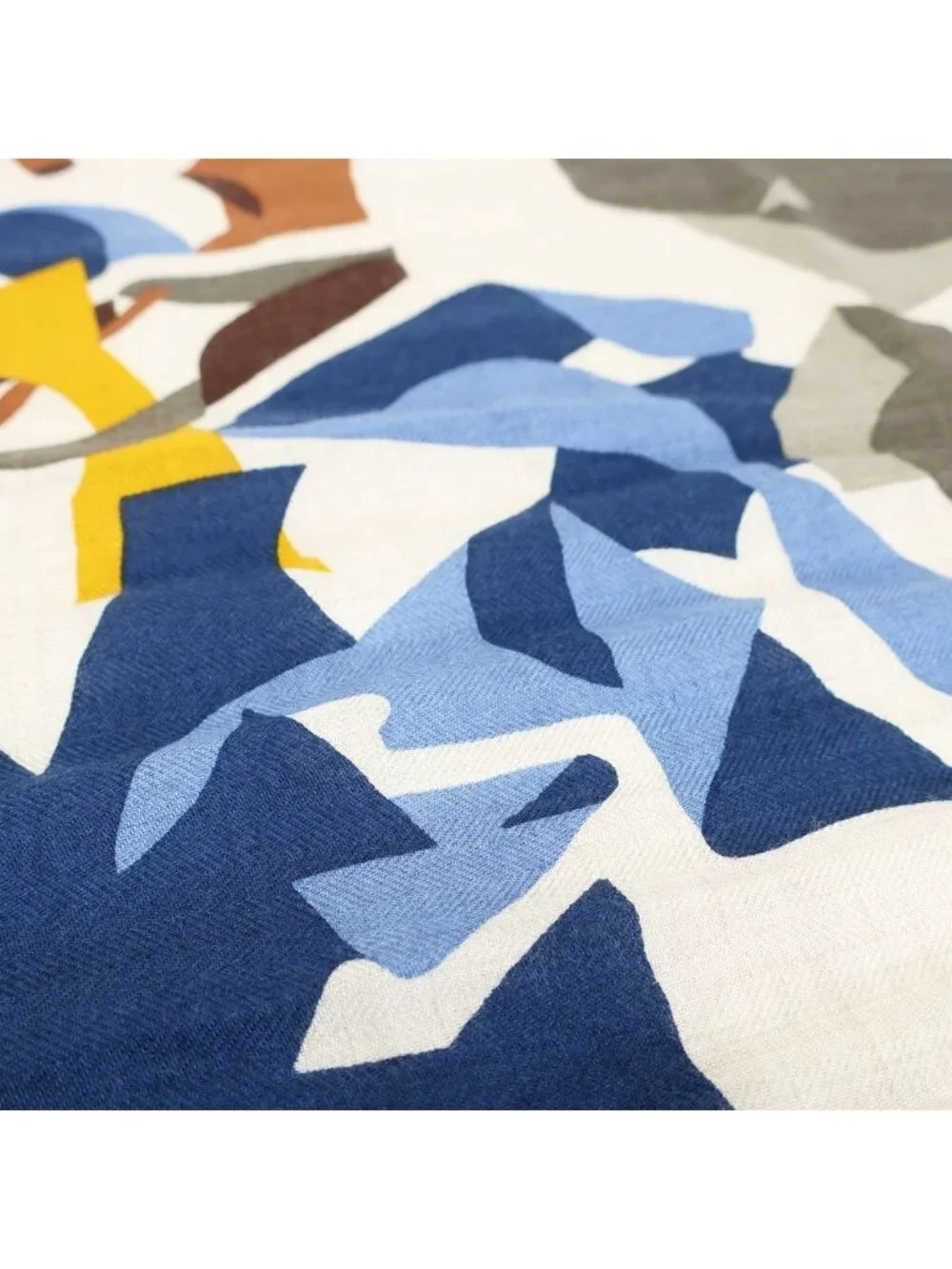 Hermes Heaven Shawl Beige Multicolor Cashmere Silk Scarf
